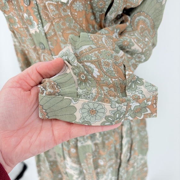 Buru Pink Label Paisley Floral Maxi Dress Extra Small - Picture 11 of 14